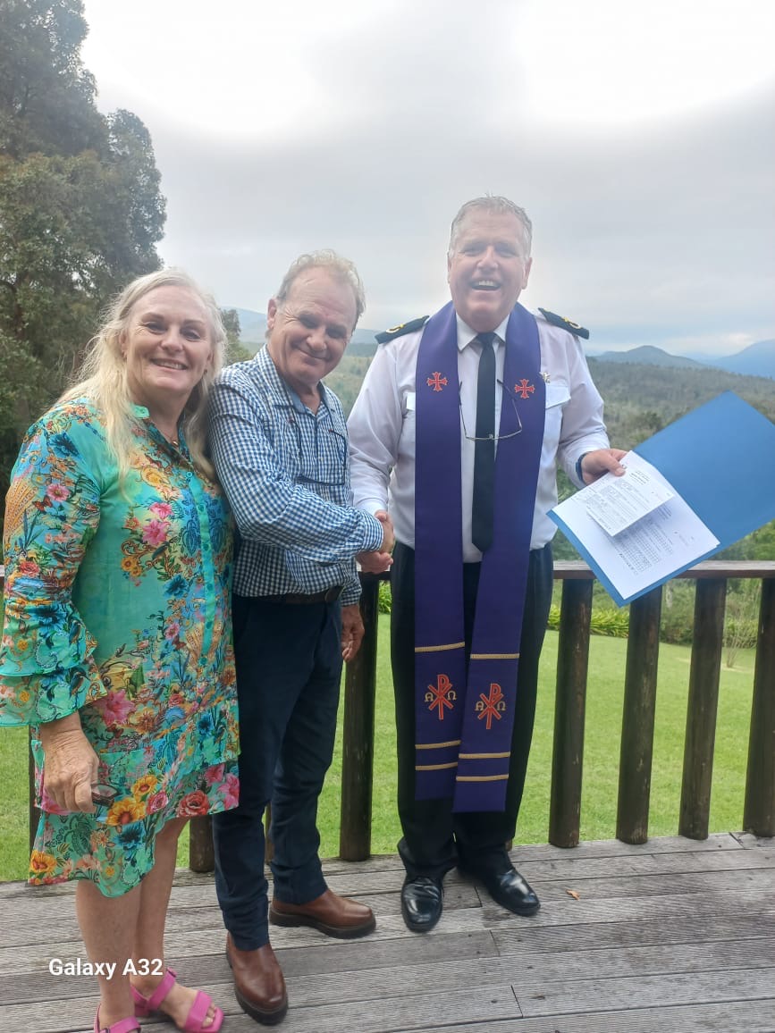 Wedding ceremony by Dr. Gerrit Rademeyer in Calitzdorp