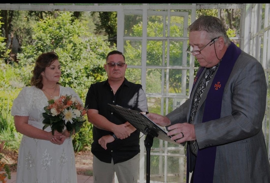 Wedding ceremony by Dr. Gerrit Rademeyer in Calitzdorp