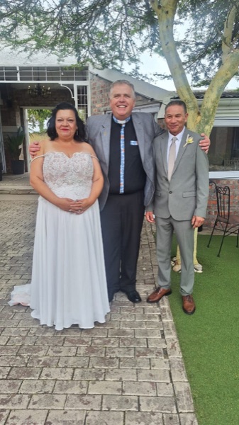 Wedding ceremony by Dr. Gerrit Rademeyer in Calitzdorp